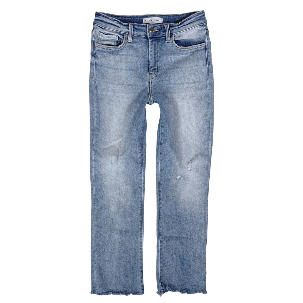 Flying Monkey Polite High Rise Straight Jeans 27 90s Vibe Retro Boho Festival